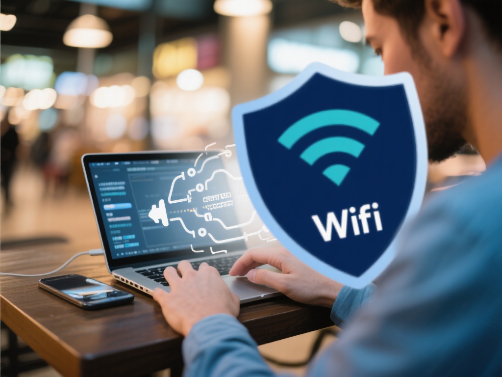 网络安全性：使用公共WiFi时，数据传输容易被窃取
